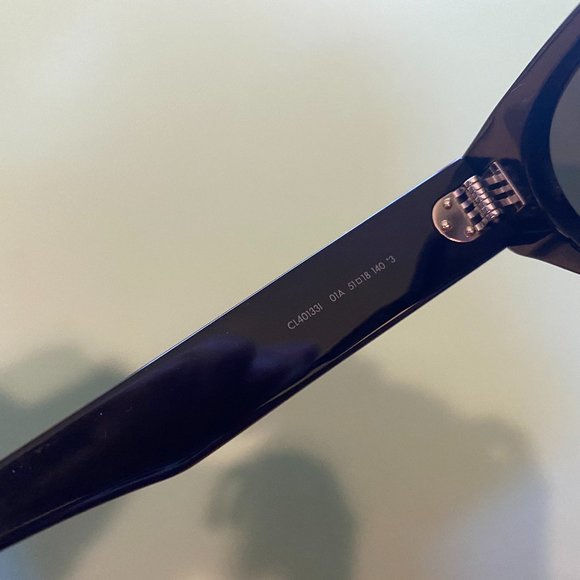 Celine Black Acetate Sunglasses Low Profile NEW - Picture 2 of 9